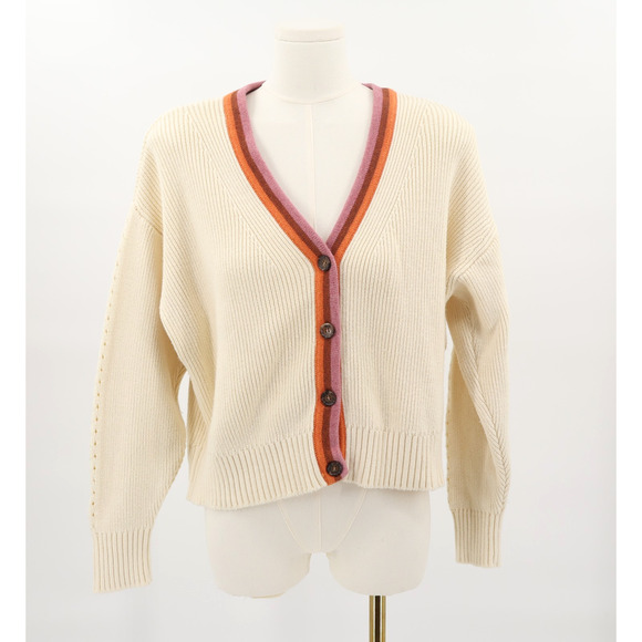 Marine Layer Sweaters - Marine Layer Women's Robin Crop Cardigan Beige Sz M